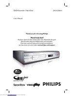 Philips DVDR7250H User Manual preview