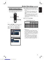 Preview for 37 page of Philips DVDR7250H User Manual