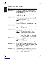 Preview for 38 page of Philips DVDR7250H User Manual