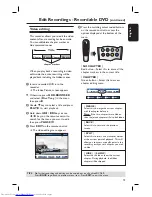 Preview for 73 page of Philips DVDR7250H User Manual