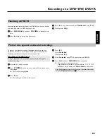 Предварительный просмотр 67 страницы Philips DVDR725H/00 User Manual