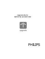 Philips DVDR725H Software Upgrade Instructions preview
