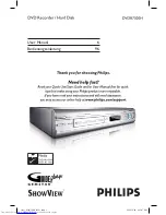 Preview for 1 page of Philips DVDR7300H/05 User Manual