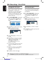 Preview for 62 page of Philips DVDR7300H/05 User Manual