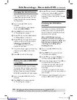 Preview for 69 page of Philips DVDR7300H/05 User Manual