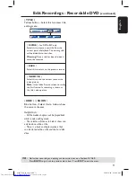 Preview for 71 page of Philips DVDR7300H/05 User Manual