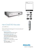 Preview for 1 page of Philips DVDR7300H Specifications