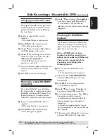 Preview for 69 page of Philips DVDR7310H User Manual