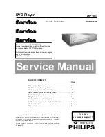 Предварительный просмотр 1 страницы Philips DVP 1013 Service Manual