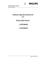 Preview for 1 page of Philips DVP3005/00 Software Upgrade Instructions