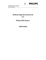 Предварительный просмотр 1 страницы Philips DVP3010/04 Software Upgrade Instructions