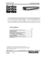 Preview for 1 page of Philips DVP3100/79 Service Manual