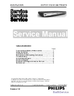 Philips DVP3111/12 Service Manual preview