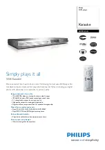 Preview for 1 page of Philips DVP3126K Specification Sheet