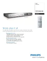 Preview for 1 page of Philips DVP3140 Specifications