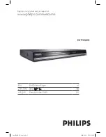 Preview for 1 page of Philips DVP3260K User Manual