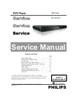 Philips DVP3320 Service Manual preview