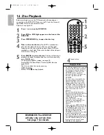 Preview for 16 page of Philips DVP3345V User Manual