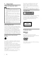 Preview for 3 page of Philips DVP3516 User Manual