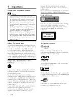 Preview for 3 page of Philips DVP3522/55 User Manual