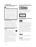 Preview for 3 page of Philips DVP3552K User Manual