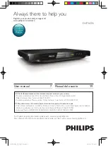 Philips DVP3651K User Manual preview