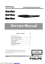 Preview for 1 page of Philips DVP3800/55 Service Manual