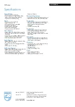 Preview for 3 page of Philips DVP3880 Specifications