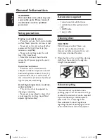 Preview for 8 page of Philips DVP3980K User Manual