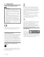 Preview for 3 page of Philips DVP5998K User Manual