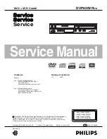 Предварительный просмотр 1 страницы Philips DVP620VR/78 Service Manual