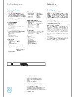 Preview for 2 page of Philips DVP642K/69 Specifications