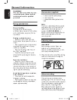 Preview for 8 page of Philips DVP6620 User Manual