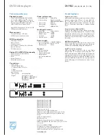 Предварительный просмотр 2 страницы Philips DVP762 Specifications