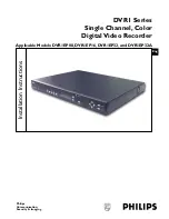 Philips DVR1EP08 Installation Instructions Manual preview