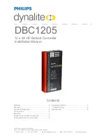 Philips Dynalite DBC1205 Installation Manual preview