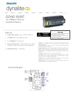 Preview for 1 page of Philips Dynalite DDNG100BT Installation Manual