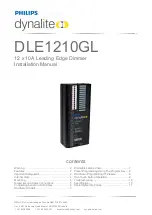 Philips dynalite DLE1210GL Installation Manual предпросмотр