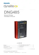 Philips dynalite DNG485 Installation Manual preview