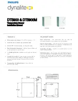 Preview for 1 page of Philips dynalite DTS900 Installation Manual