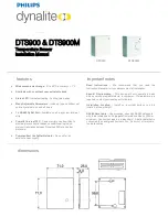 Philips dynalite DTS900 Installation Manual preview