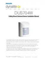 Philips Dynalite DUS704W Installation Manual preview