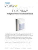 Preview for 1 page of Philips Dynalite DUS704W Installation Manual