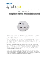 Philips dynalite DUS804C-UP Installation Manual preview