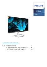 Philips E line 226E9 User Manual предпросмотр