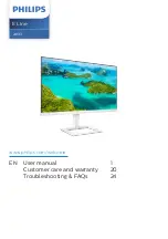 Предварительный просмотр 1 страницы Philips E Line 246E1 Manual