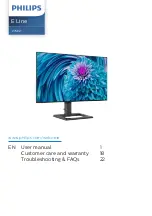 Philips E Line 275E2F/11 User Manual preview