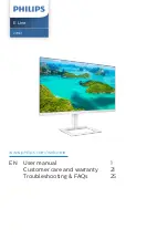 Preview for 1 page of Philips E line 279E1 User Manual