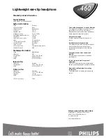 Preview for 2 page of Philips Eargear Bass Beat HS460 User Manual