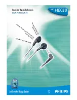 Philips EarGear SBCHE030 Specifications preview